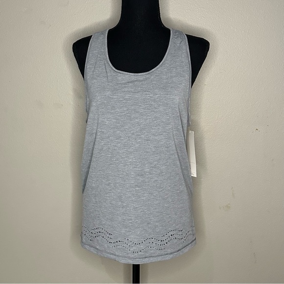 NWT all in motion grey racer back tank top size Medium GD - Picture 1 of 4